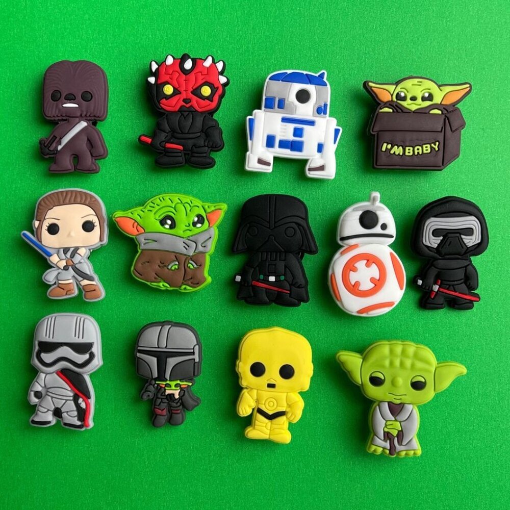 Star Wars Crocs Shoe Charms Set of 13 – Darth Vader, Yoda, R2-D2